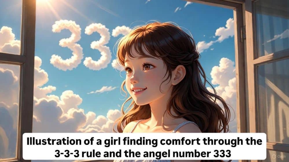 A child standing outdoors identifying sounds and sensations — calm and peaceful Child practicing 3-3-3 grounding method for anxiety outdoors