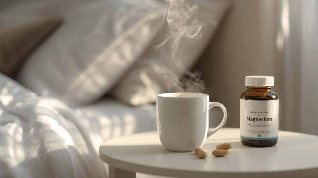 Herbal tea and  magnesium supplements for morning anxiety 